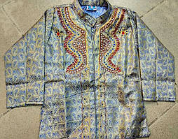Костюм для хлопчик. (курта, штани, шарф) блакитний, УТ-00003604, індійський Костюм дитячий святковий, Аюрведа