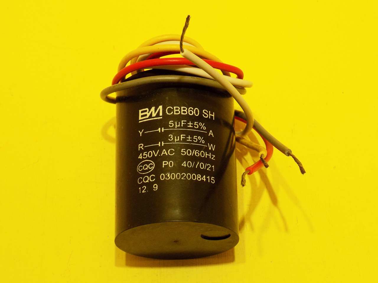 CBB65 подвійний 5мкФ+3мкФ 450в, BM