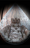 Серая подушка для подвесного кресла кокон, подушка для подвесной качели.
