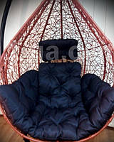 Черная подушка для подвесного кресла кокон, подушка для подвесной качели.