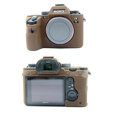 Захисний силіконовий чохол для фотоапаратів SONY A7 III, A7r III, A7s III, A9 - коричневий