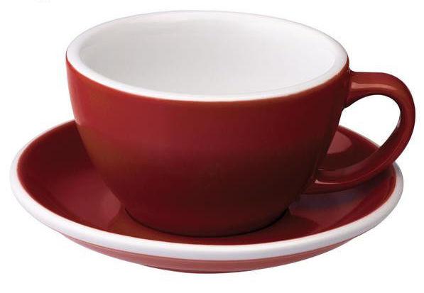 Чашка і блюдце для лате Loveramics Egg Cafe Latte Cup & Saucer, Red, 300 мл