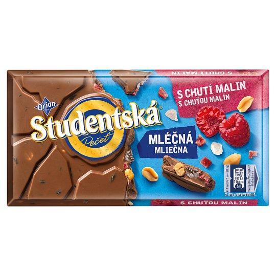 Шоколад Studentska Pecet з малиною, арахісом і шматочками мармеладу 180 г Чехія (опт 5 шт)