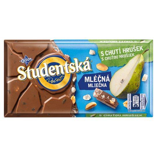 Шоколад молочний Studentska Pecet з грушею і арахісом Чехія 180 г (опт 5 шт)