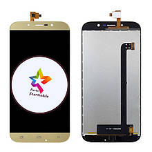 Дисплей для мобільного телефону S-TELL M555, золотий, з тачскріном, ORIG