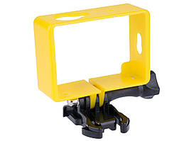 Рамка для екшн камер Xiaomi YI з перехідником на стандартні кріплення - жовта (код № XTGP233)