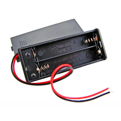 Відсік для 2 батарей AAA, 3В бокс кейс з дротами, Arduino, фото 1