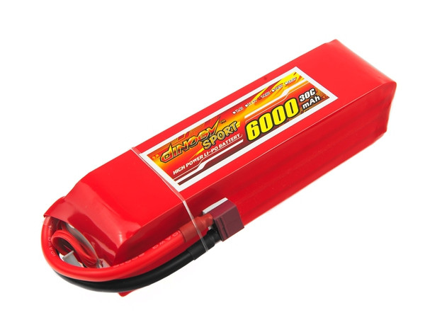 Акумулятор Dinogy Li-Pol 6000 mAh 14.8 V 4S 30C 40x41x162мм T-Plug