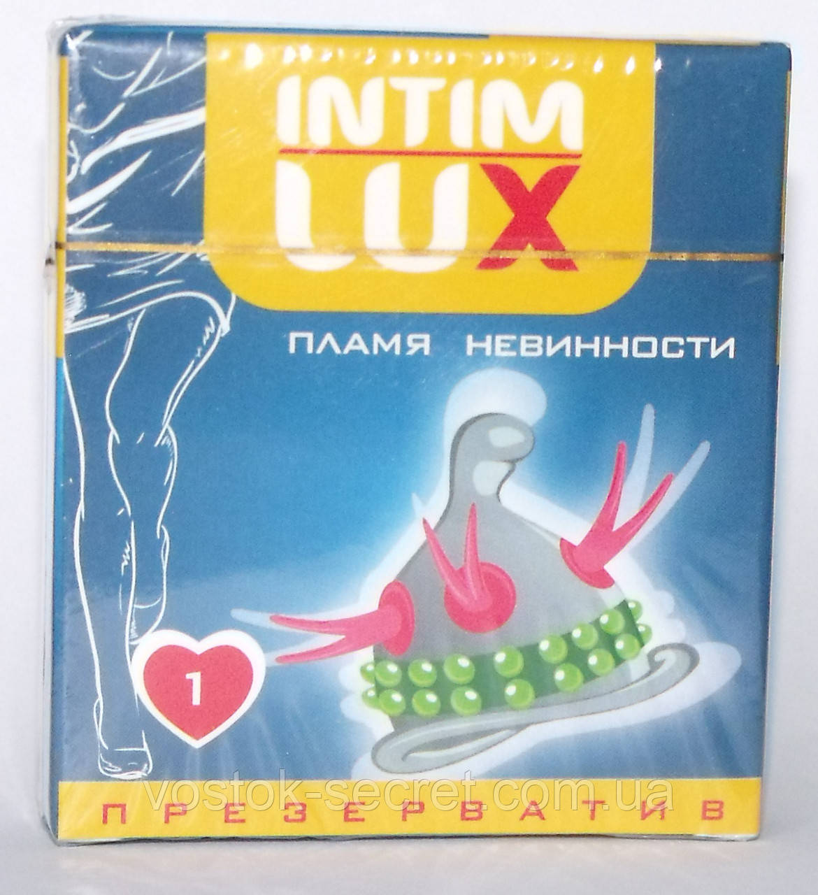 Презерватив із кульками та вусиками Intim Lux "Плам'я невинності"