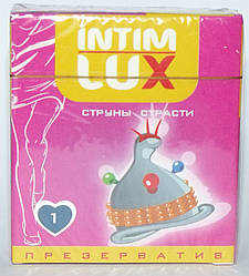 Презерватив із кульками та вусами Intim Lux "Струни пристрасті"