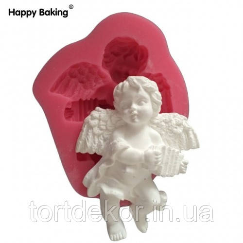 Силіконовий молд "Ангелок із гармошкою", фото 1