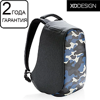 Антивор рюкзак для ноутбука XD Design Bobby Compact Camouflage Blue 14" (P705.655)