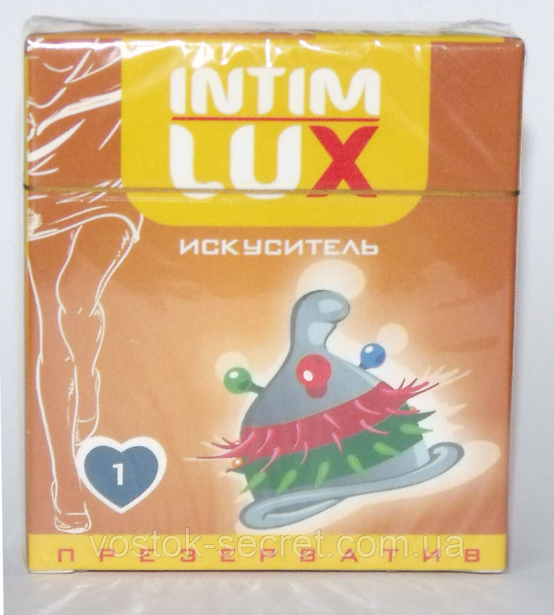 Презерватив із кульками та вусиками Intim Lux "Мисливець"