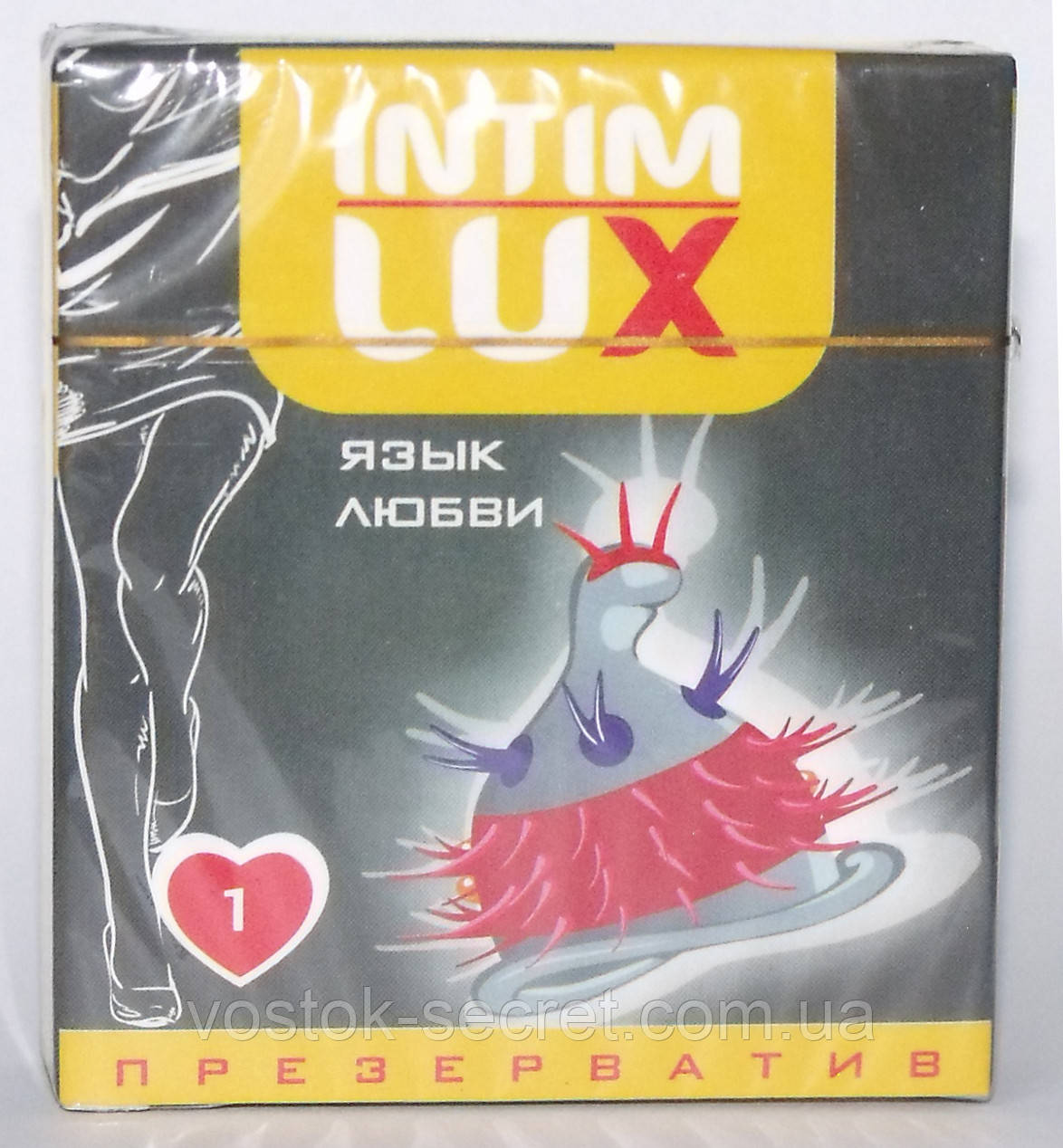 Презерватив із кульками та вусами Intim Lux "Язик кохання"