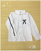 Стильная рубашка "Бантик " для девочки код 0151(р.122-152)