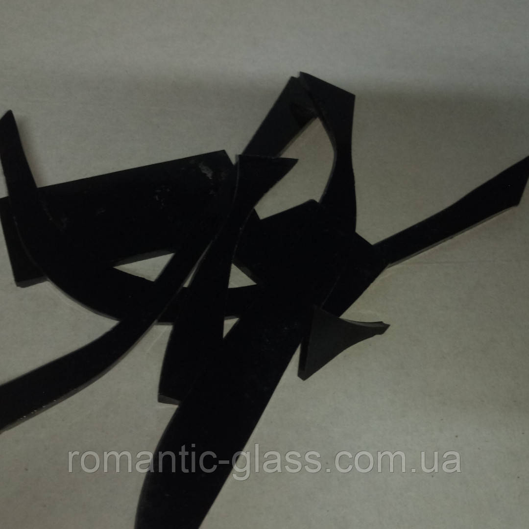 Шматки чорного скла для ф'юзинга, опал/Куски стекла для фьюзинга, Spectrum, черный, опал, толщина 3мм, КТР 96 - фото 1 - id-p1108281417