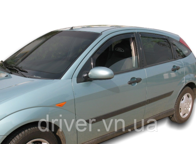 Дефлектори вікон вставні Ford Focus 1998-2004 4D Sedan \ Hatch