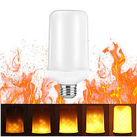 Лампа светодиодная декоративная с эффектом пламени огня E27 LED 9Вт