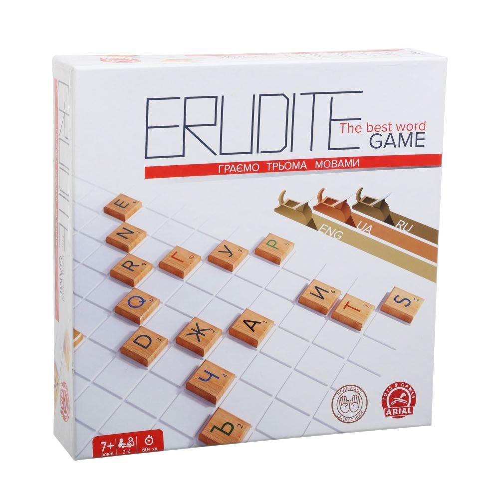 Настільна гра Erudite Elite (Трьомовний: українська, російська, англійська) Уцінка!