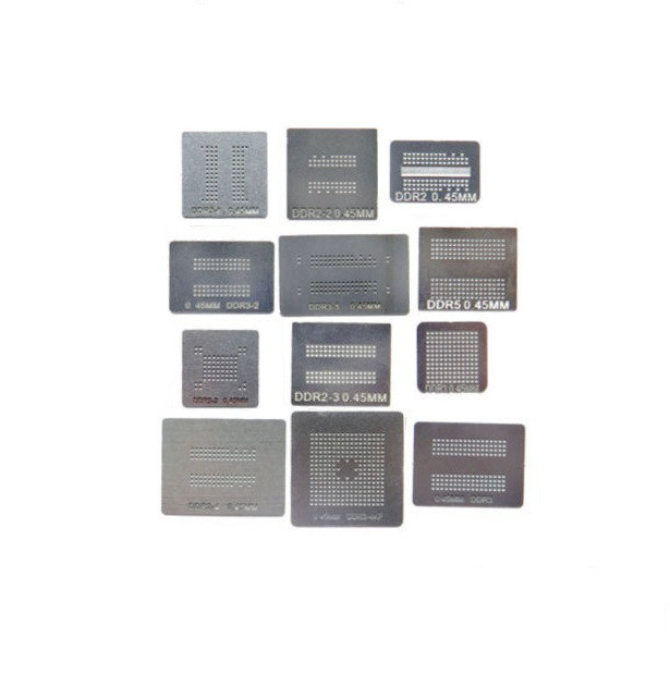 Набір BGA трафаретів 12шт для пам'яті DDR DDR2 DDR3