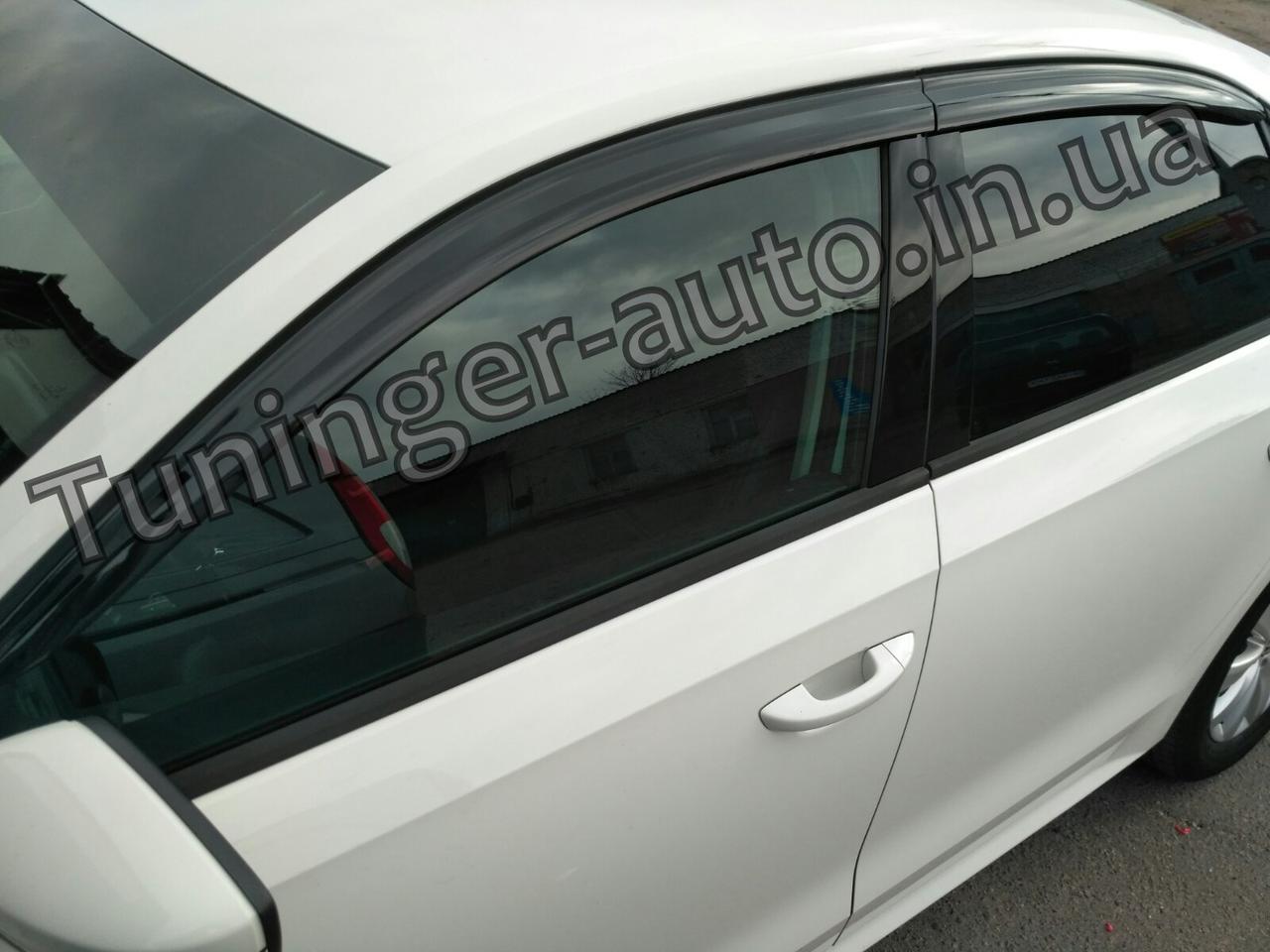 Дефлектори вікон (вітровики) Volkswagen Passat B7 USA (Американець) 2011-2015 (Autoclover)