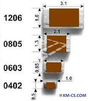 Резистор безкорпусною CR21-391-JL (ASJ)