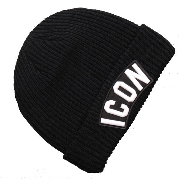 Шапка Icon Beanie від DSQUARED2 чорна, фото 1
