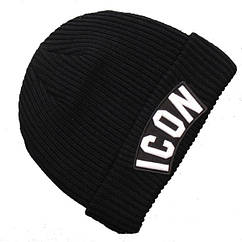 Шапка Icon Beanie від DSQUARED2 чорна