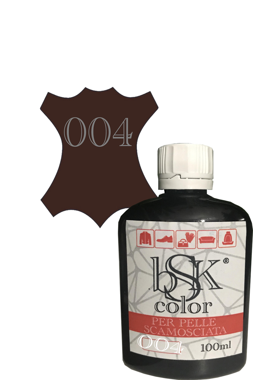 Фарба для шкіри колір коричневий bsk-color 100 мл