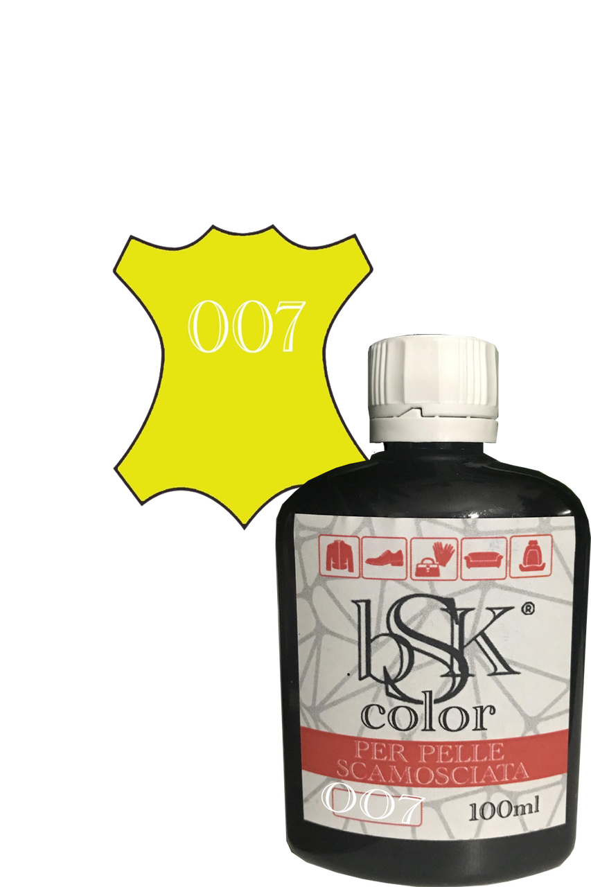 Фарба для шкіри колір жовтий bsk-color 100 мл