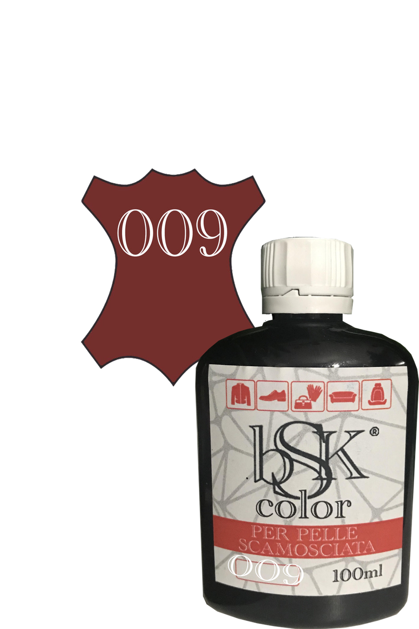 Фарба для шкіри колір бордовий bsk-color 100 мл