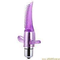 Вібратор на палець силіконовий стимулятор клітора та точки G вібро язик язичок пальчик тентакль
