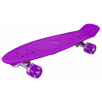 Скейт Penny Board 22" светящиеся колеса Пенни борд до 80 кг пластик Violet