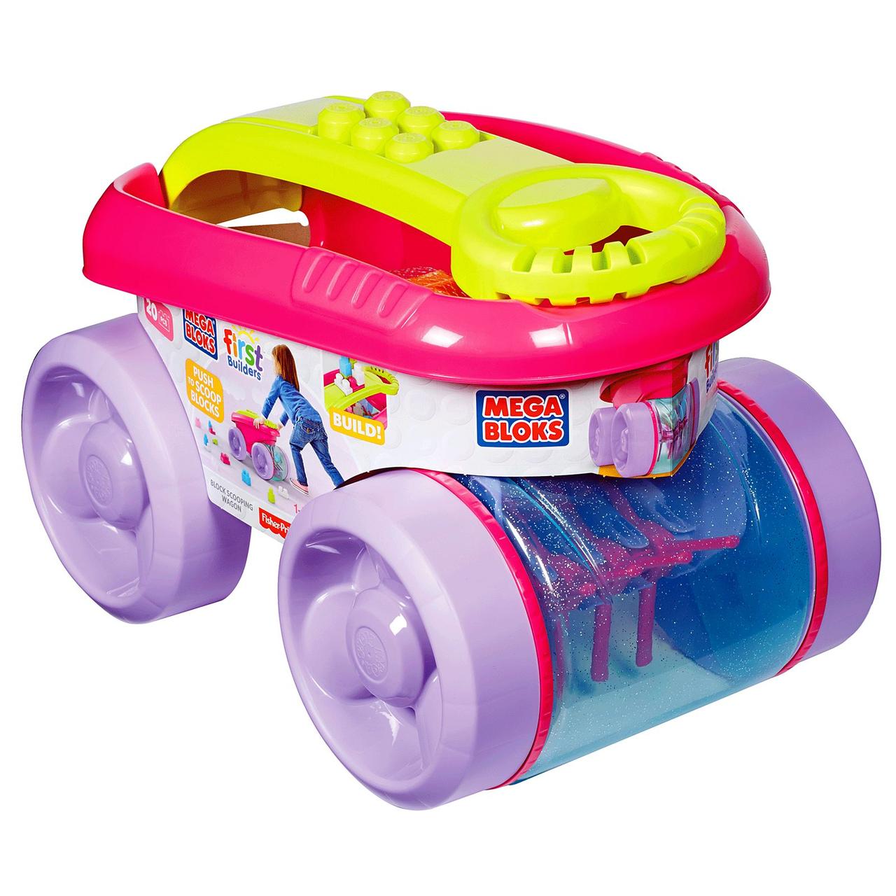 Конструктор візок MEGA Bloks Scooping Wagon Збираємо кубики, фото 1