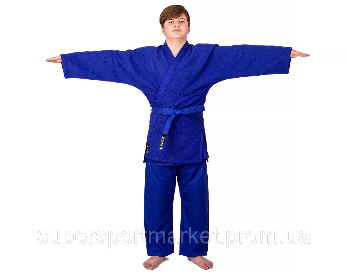 Кимоно для дзюдо джиу джитсу айкидо синее Matsa - 190см - фото 3 - id-p691925655