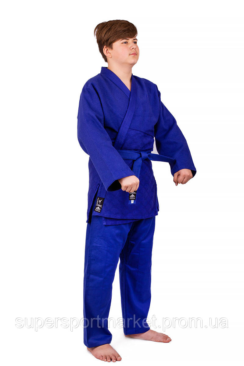 Кимоно для дзюдо джиу джитсу айкидо синее Matsa - 190см - фото 1 - id-p691925655