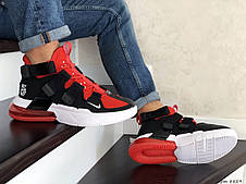 Модні чоловічі кросівки Nike Air Force 270,чорні з червоним, фото 2