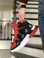 Модні чоловічі кросівки Nike Air Force 270,чорні з червоним, фото 3