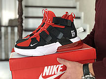 Модні чоловічі кросівки Nike Air Force 270,чорні з червоним, фото 2