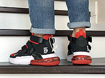 Модні чоловічі кросівки Nike Air Force 270,чорні з червоним, фото 3