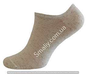 Короткі літні шкарпетки сіточка льон (нулівка)