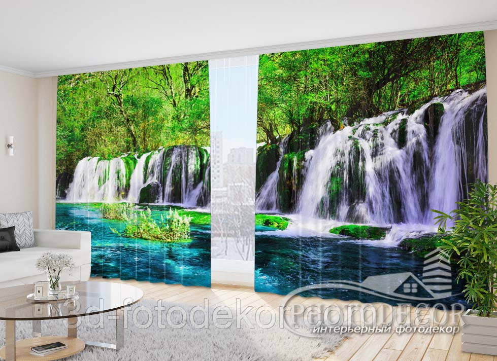 Фото Штори "Водоспад у парку" - Читаємо опис!, фото 1