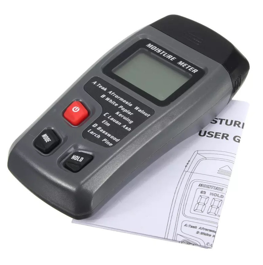 Вимірювач вологості деревини, цифровий вологомір 0-99.9% EMT01 MT-10, фото 1