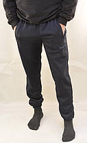 Штани спортивні зимні під манжет з турецького трикотажу з кишенями на блискавки S Синій, фото 2