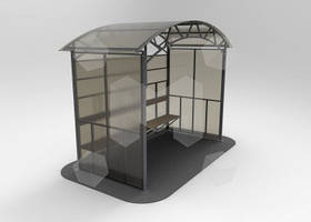 Павільйон для куріння 3x1,5 м / Курилка, альтанка для куріння