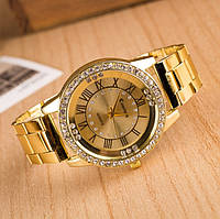 Наручные стильные женские часы Kanima золотые