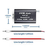 Підсилювач звуку VHM337 TPA3116 50W X2 Bluetooth 5.0 AUX USB плеєр MINI Бездротовий аудіо 2.0 Стерео 12-24в, фото 7