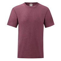Тонкая мужская летняя футболка однотонная цвет бордовый меланж