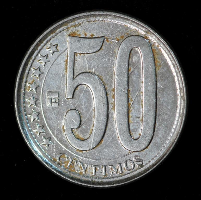 Монета Венесуели 50 сентмо 2007 р.