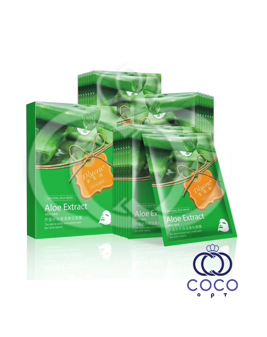 Корейська тканинна маска Aloe Exstract Skin Care з алое і водоростями (10 штук)